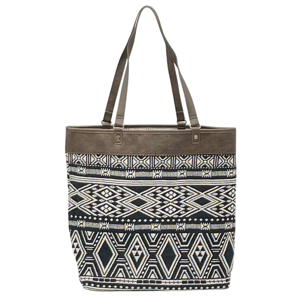 Thirty One Black And White Large Tote Bag